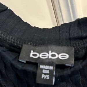 Bebe Elegant Black Knit Top with bandau